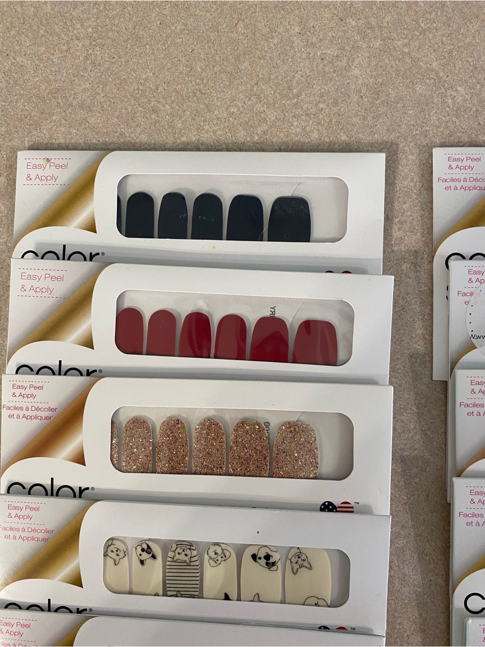 Lot of 10 Color Street Real Nail Polish Strips Assorted New Solid Glitter - Picture 2 of 5